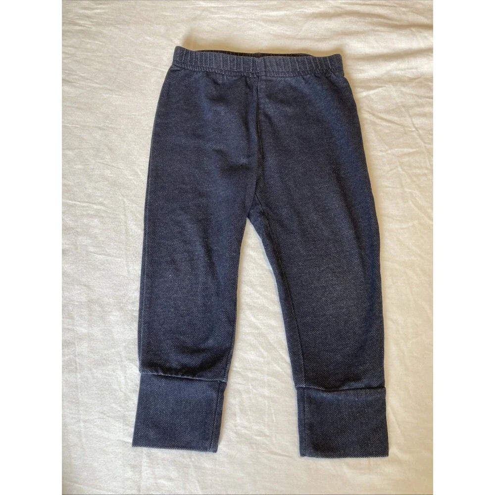 12 Months Okie Dokie baby girl clothes - one piece pants | solid dark blue theme